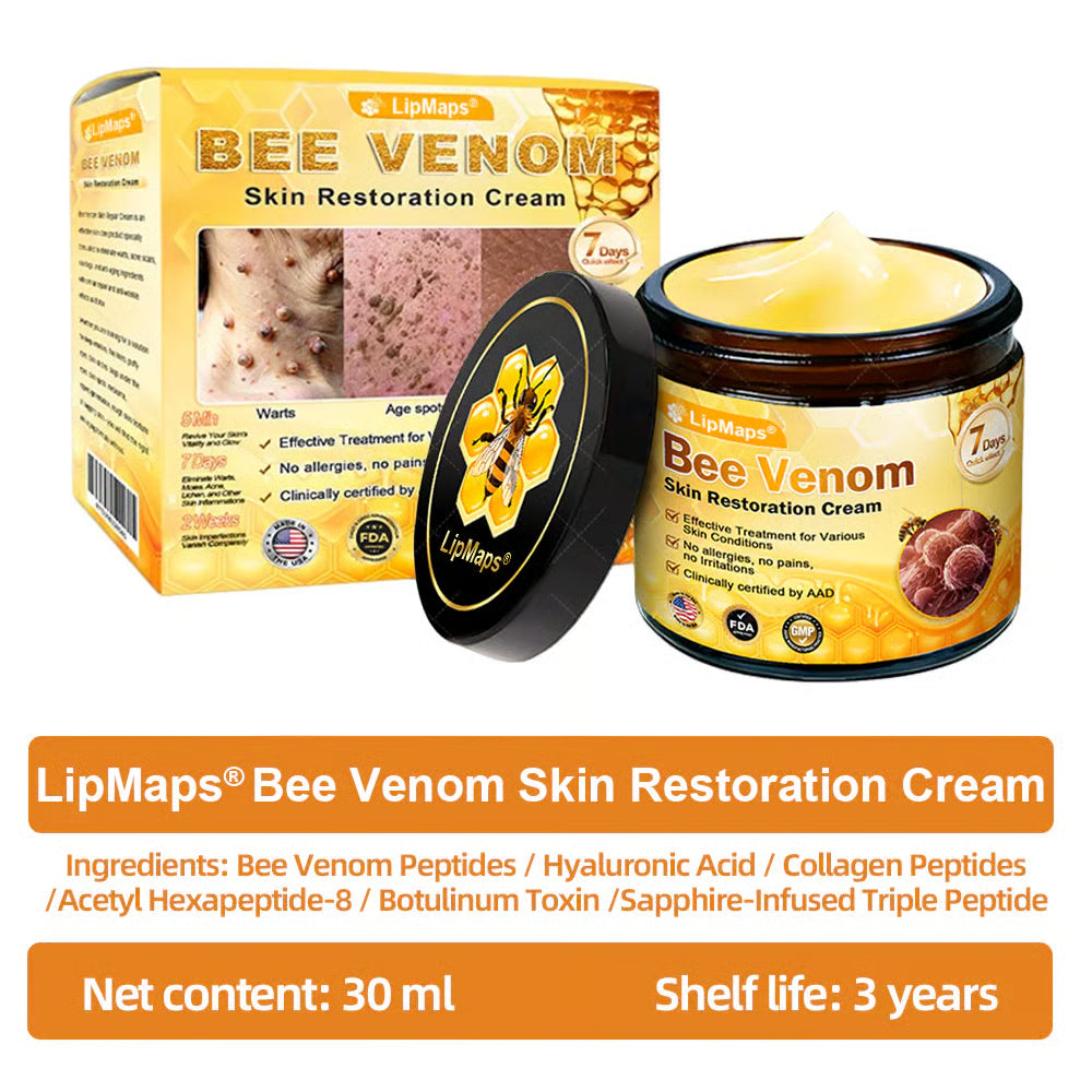 Made and Shipped from USA š„ LipMapsĀ® Bee Venom Skin Restoration Cream ā° LAST DAY 80% OFF
