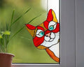 🔥Hot Sale-😻Handmade Stain Cat Suncatcher For Window