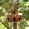 6 Hole Handmade Natural Bird House for Backyard/Courtyard/Patio Decor