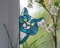 🔥Hot Sale-😻Handmade Stain Cat Suncatcher For Window