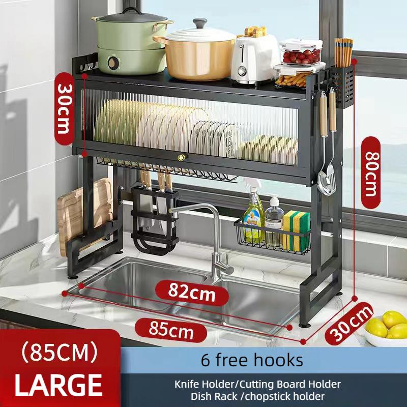 Tier Over The Sink Dish Drying Rack, Kitchen Large Dish Drying Rack Over The Sink, Suitable for Most Sinks, Effective Dish Drying, Kitchen Drying Rack