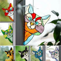 🔥Hot Sale-😻Handmade Stain Cat Suncatcher For Window